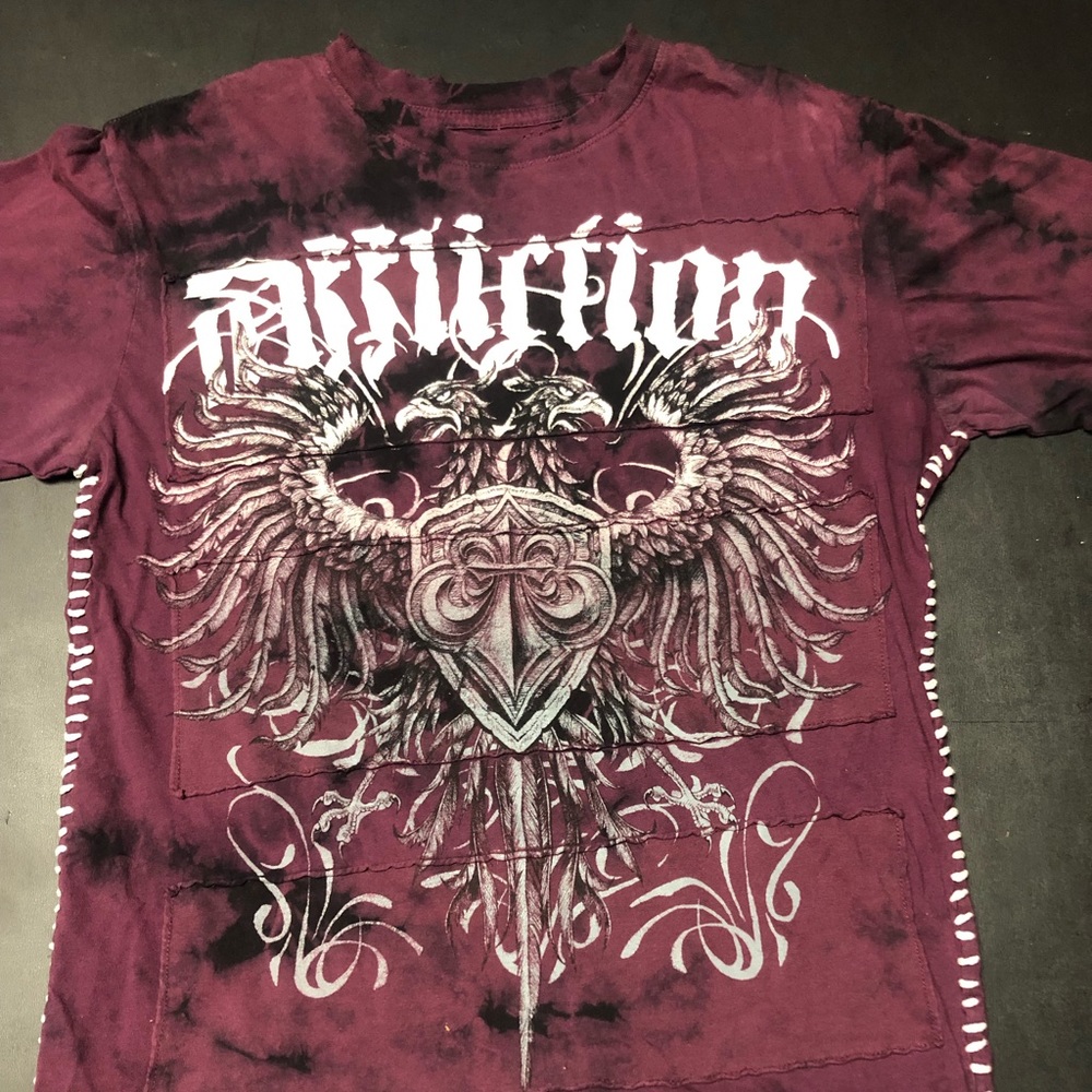 Affliction Burgundy T-shirt